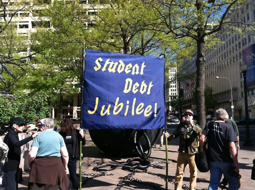 This week we worked with The Backbone Campaign for the Student Debt Jubilee action in Washington, DC. 