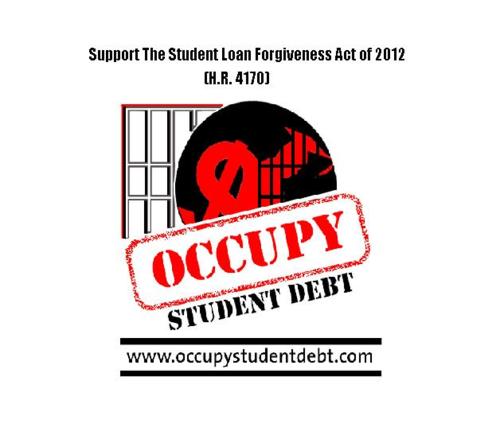 Who is YOUR Representative? Work with Occupy Student Debt and Forgive Student Loan Debt to petition EVERY Representative to support HR 4170. Start your own petition urging YOUR Representative to support the Student Loan Forgiveness Act of 2012.
Dear Representative ________,My name is _________, and as one of your constituents, I urge you to support H.R. 4170 The Student Loan Forgiveness Act of 2012.  Like so many other young people, I borrowed money for school and I&#8217;m drowning in debt. I borrowed ________, paid ________ and still owe_____. With 2/3 of college students borrowing money for school and 1 out of 5 defaulting on their student loans, we clearly need serious and swift action. We are suffering and want to contribute to society but we&#8217;re drowning in debt.  Rep _______, please support ending indentured servitude and support the Student Loan Forgiveness Act of 2012 (HR 4170).